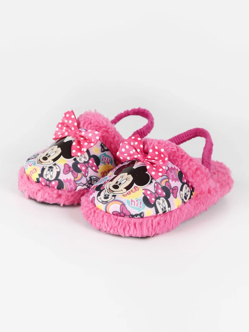 Minnie pantofole bambina con elastico - fucsia