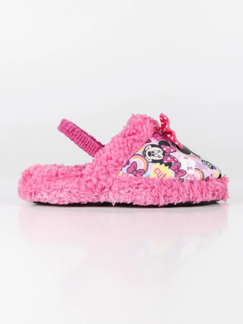 Minnie pantofole bambina con elastico - fucsia