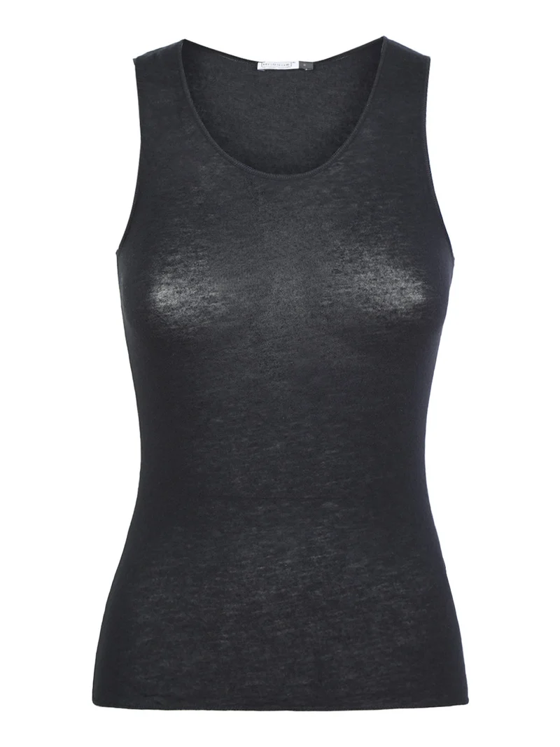 Canotta donna in cashmere - nero
