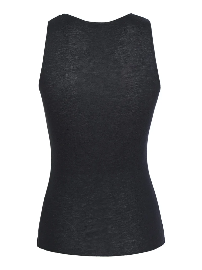 Canotta donna in cashmere - nero