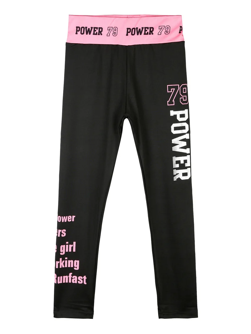 Leggings sportivi da bambina - corallo