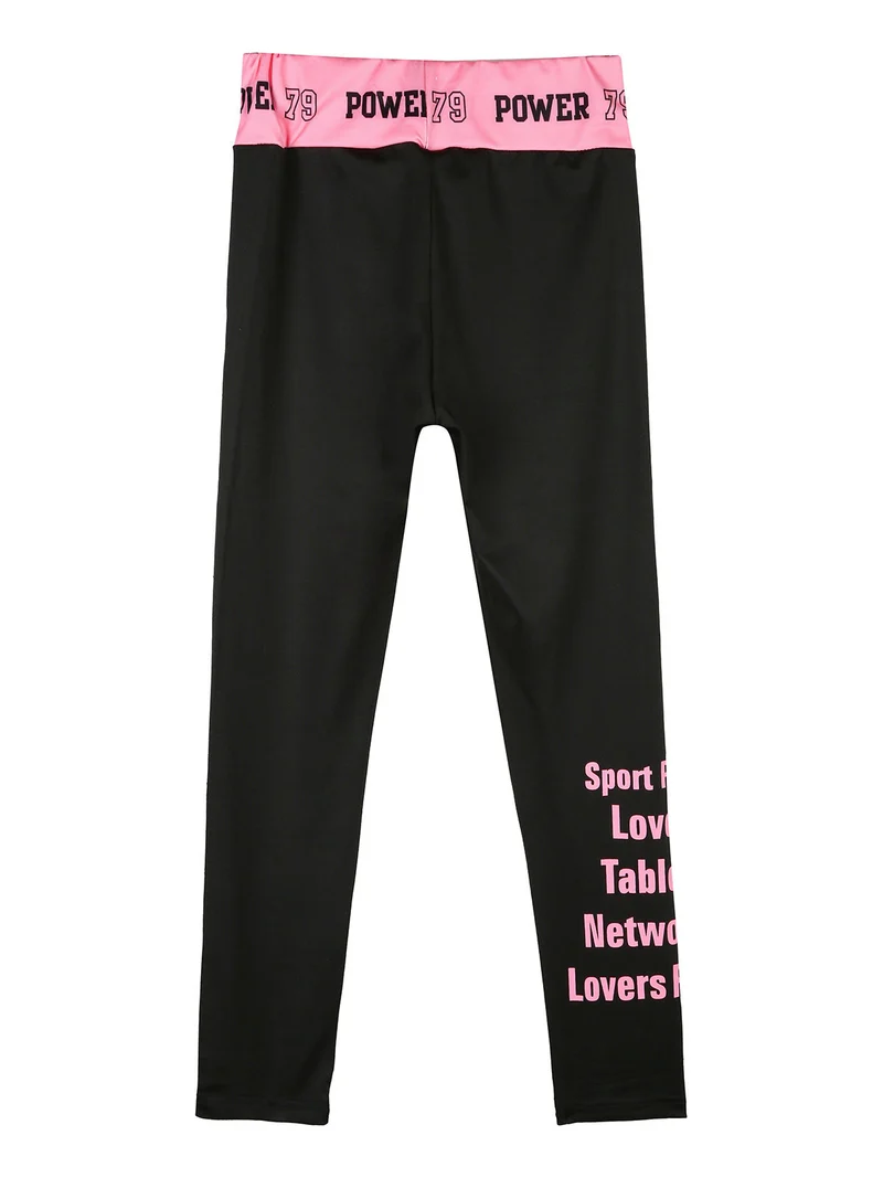 Leggings sportivi da bambina - corallo