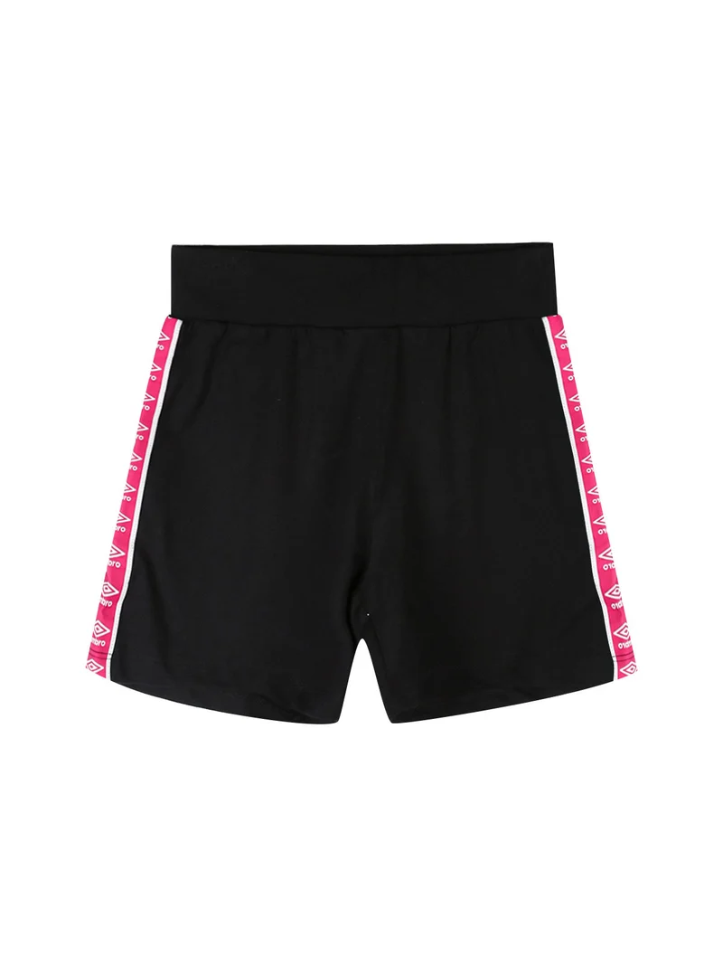Completo corto 2 pezzi in cotone da ragazza con t-shirt e shorts - fucsia