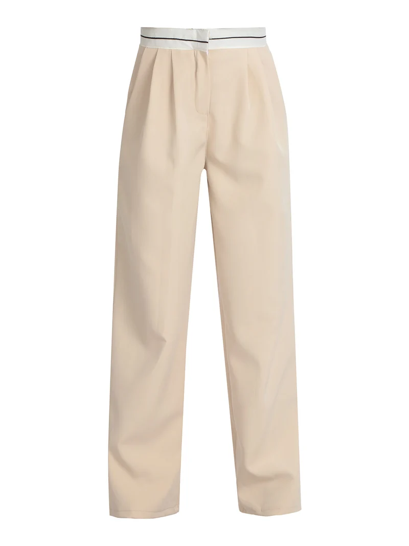 Pantaloni modello palazzo donna - beige
