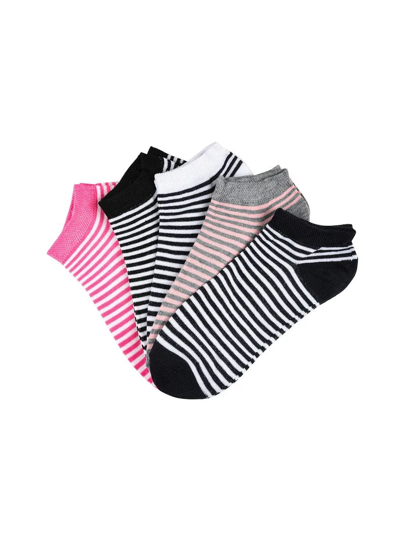 Confezione da 5 calze fantasmino donna - grigio