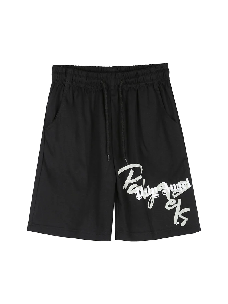 Completo corto da ragazzo 2 pezzi con t-shirt e bermuda - acqua marina