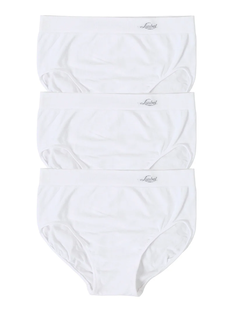 Confezione da 3 slip donna a vita alta in microfibra - bianco