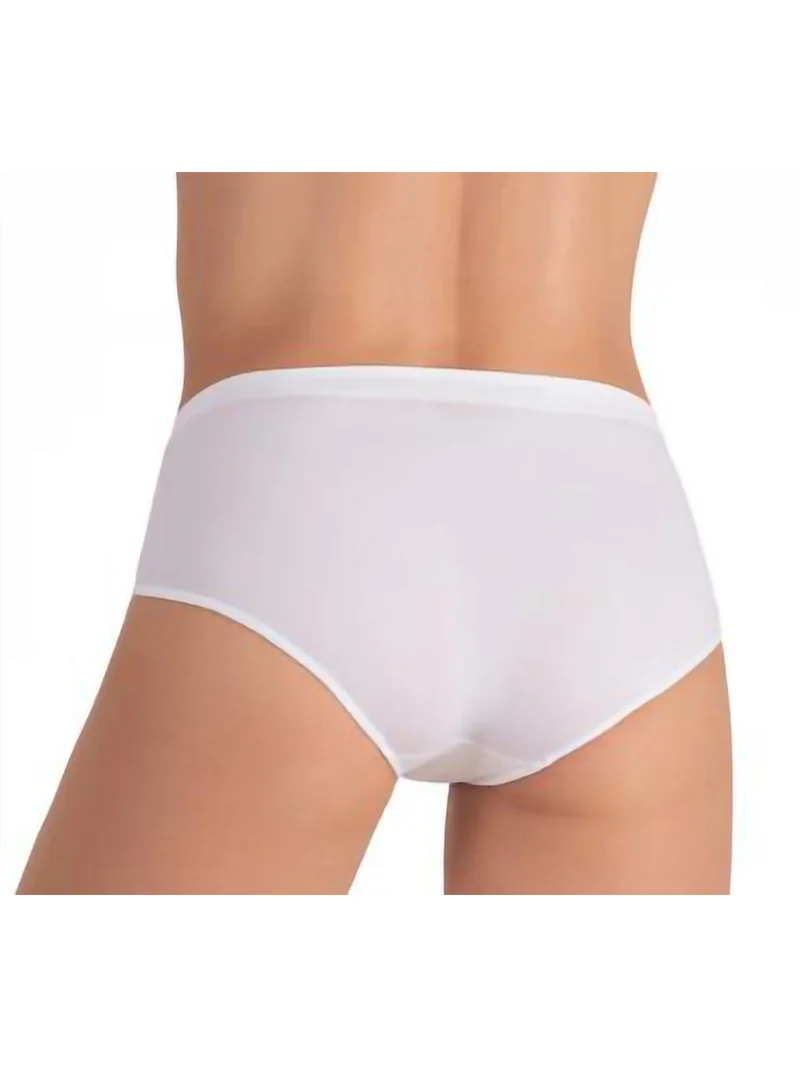 Confezione da 3 slip donna a vita alta in microfibra - bianco