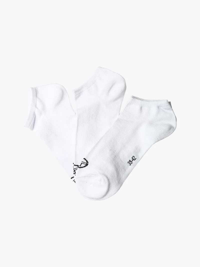 Confezione da 3 paia di calze corte unisex - bianco