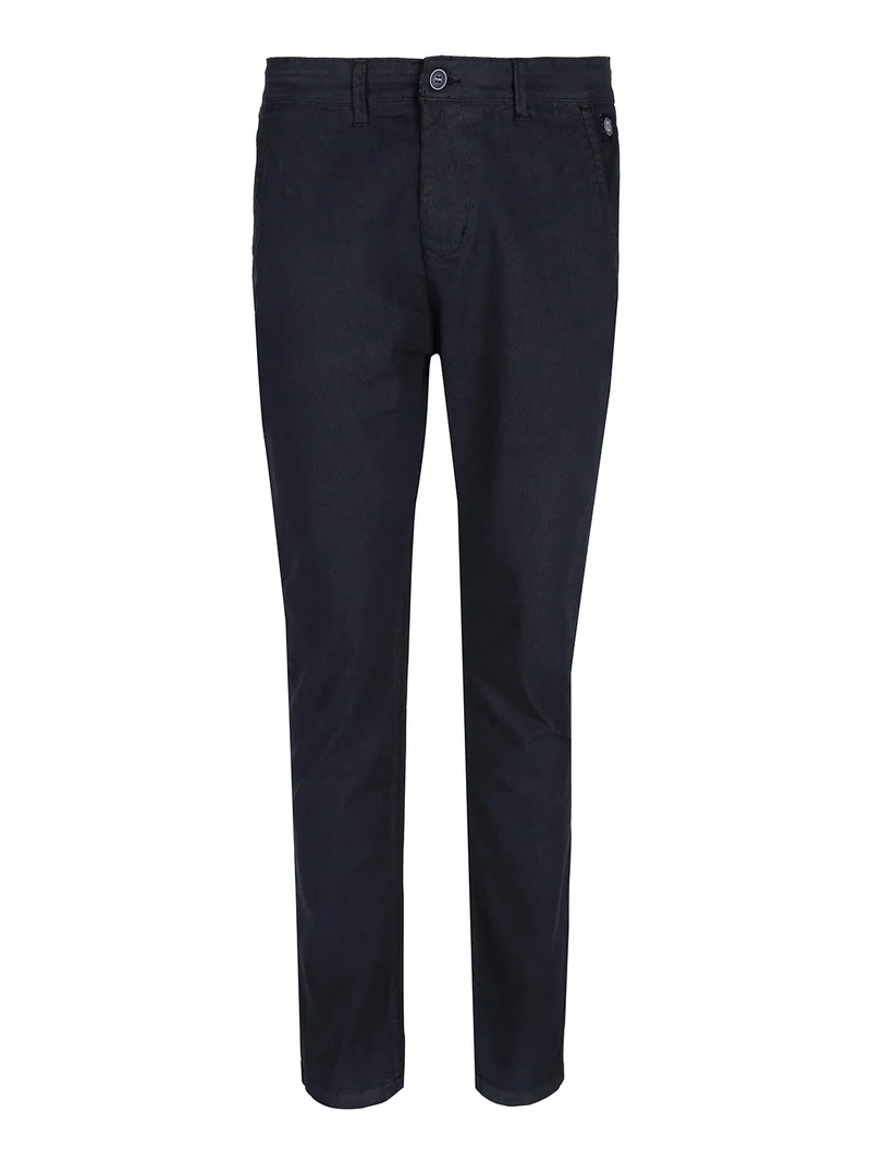 Pantaloni casual da uomo slim fi - blu scuro