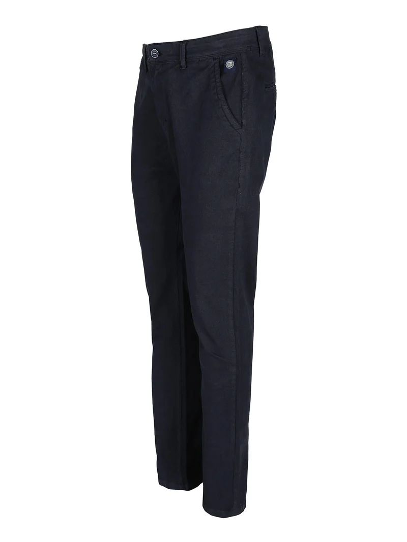 Pantaloni casual da uomo slim fi - blu scuro