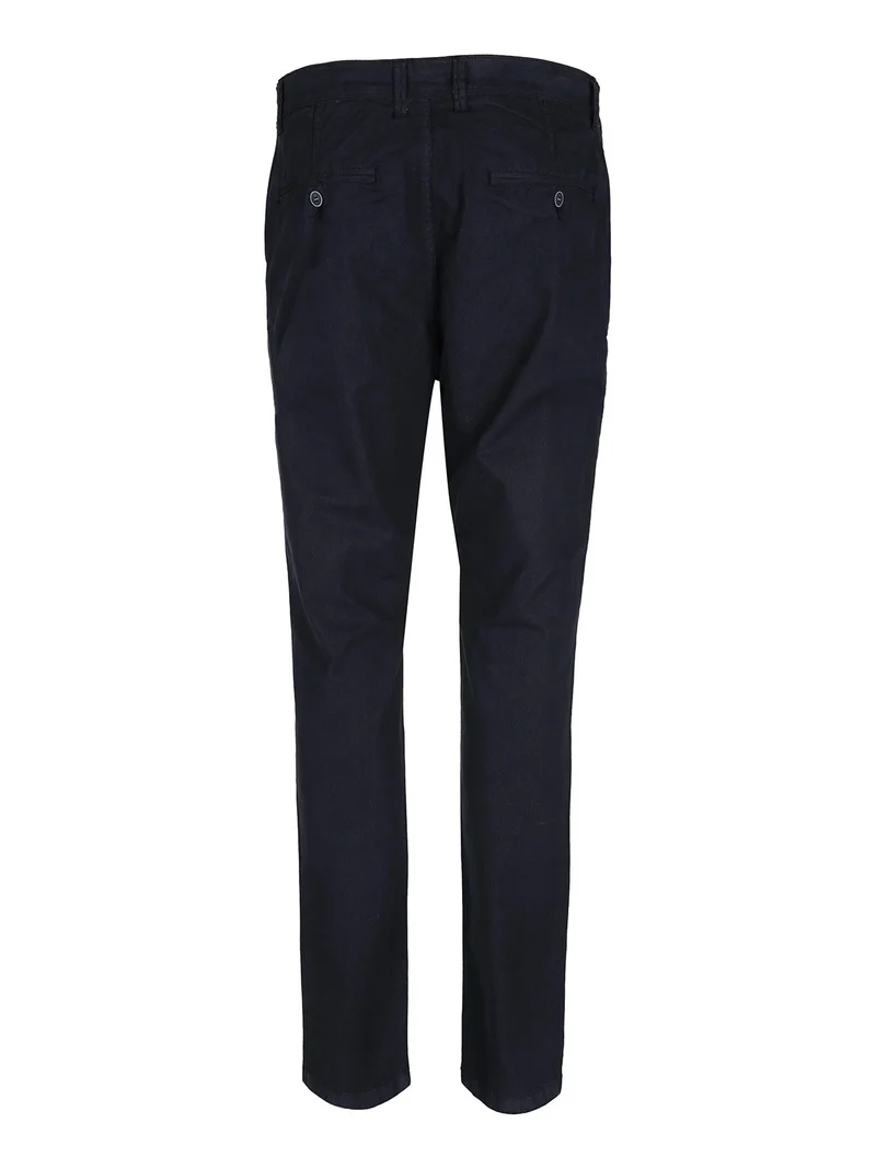 Pantaloni casual da uomo slim fi - blu scuro
