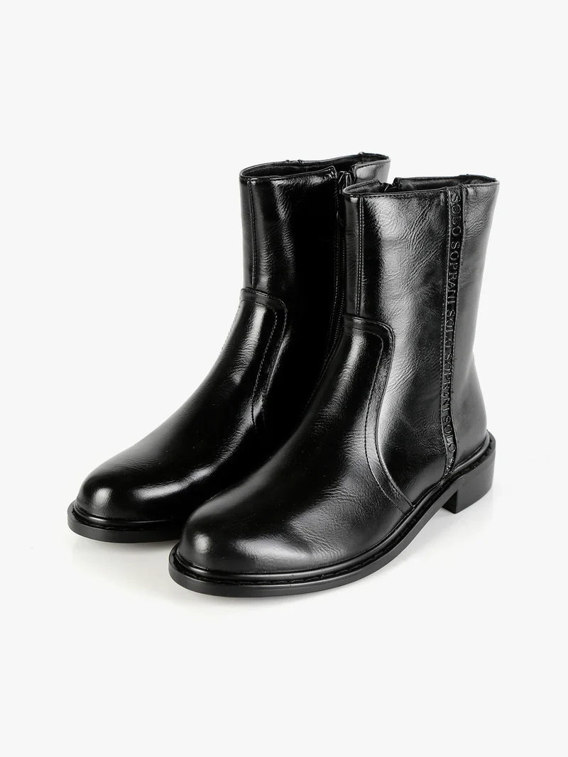 Stivaletti da donna con cerniera - nero