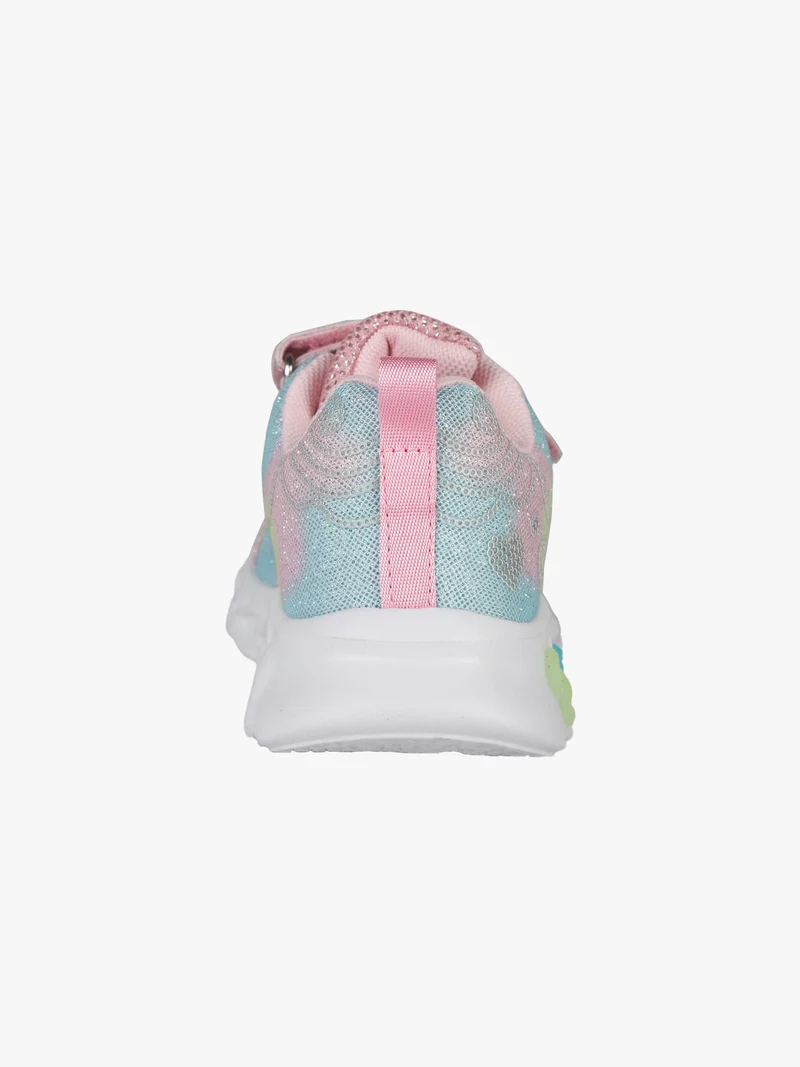 Sneakers da bambina glitter con luci - rosa