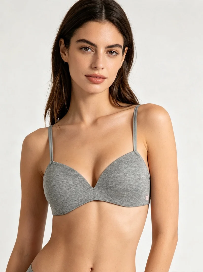 LUNA Reggiseno imbottito con ferretto COPPA B - grigio