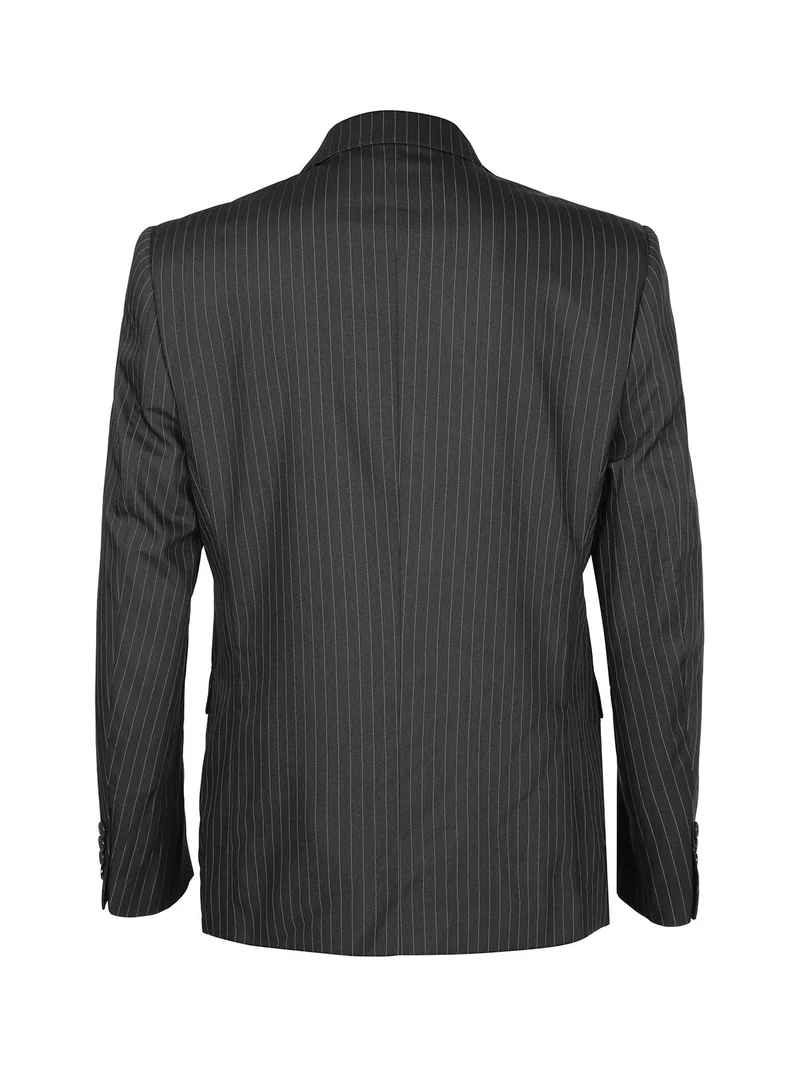Giacca elegante da uomo gessata - nero