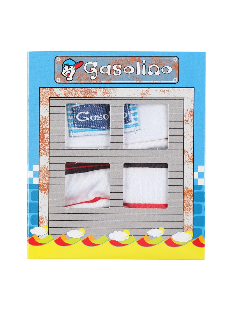 Boxer da bambino con stampa - bianco