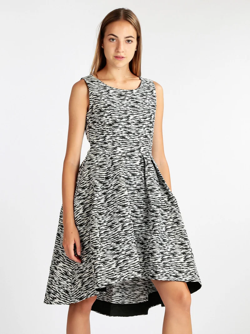 Abito donna con gonna ampia - multicolore