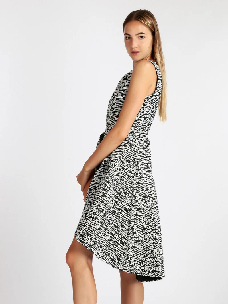 Abito donna con gonna ampia - multicolore