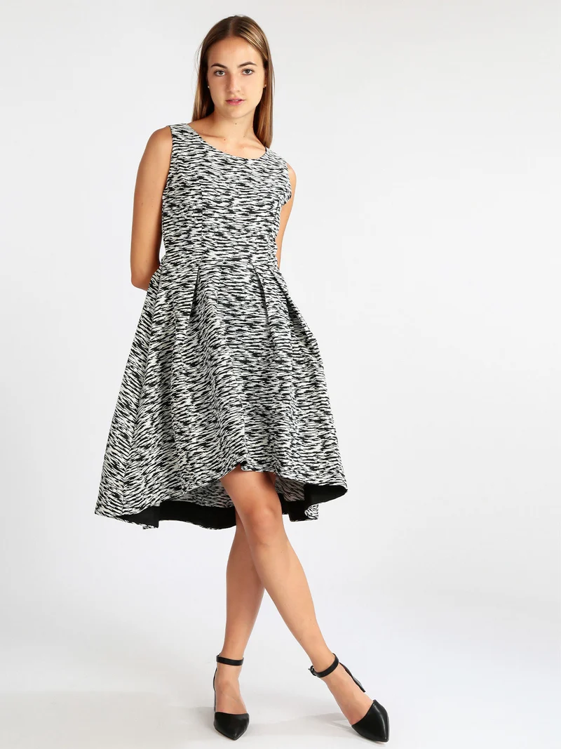 Abito donna con gonna ampia - multicolore