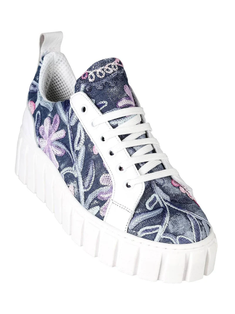 Stella Sneakers donna ricamate con platform - multicolore