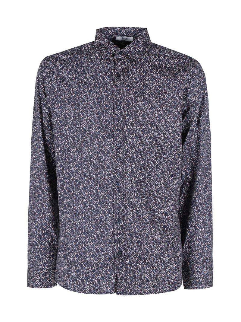 Camicia da uomo slim fit con stampe - blu