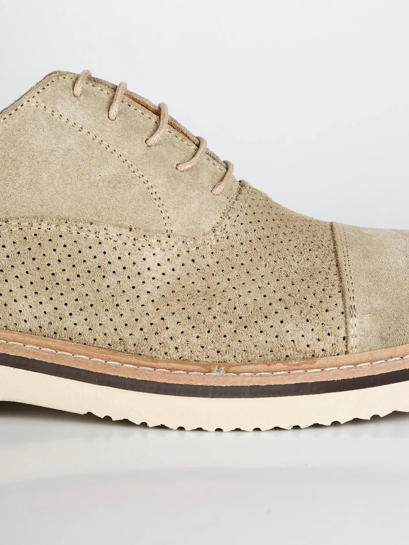 Francesine in camoscio traforate - beige