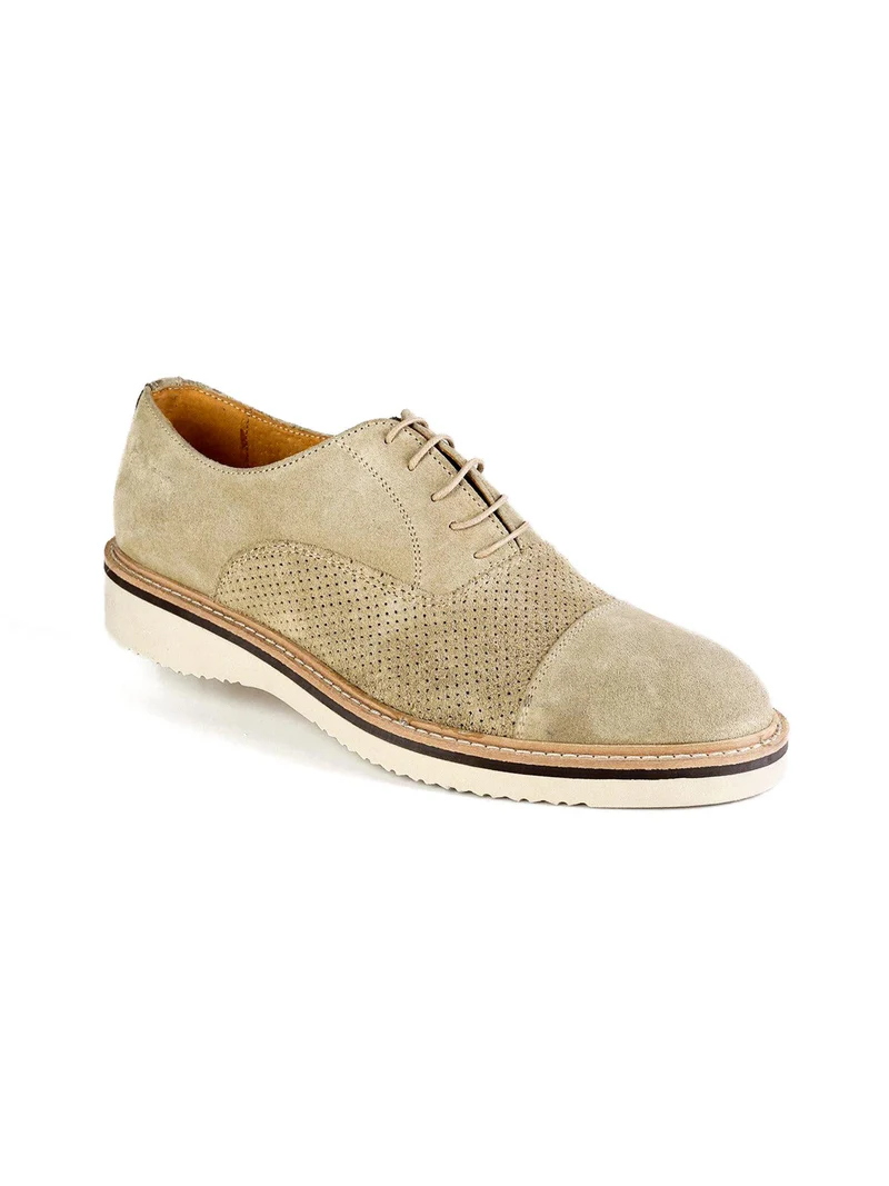 Francesine in camoscio traforate - beige