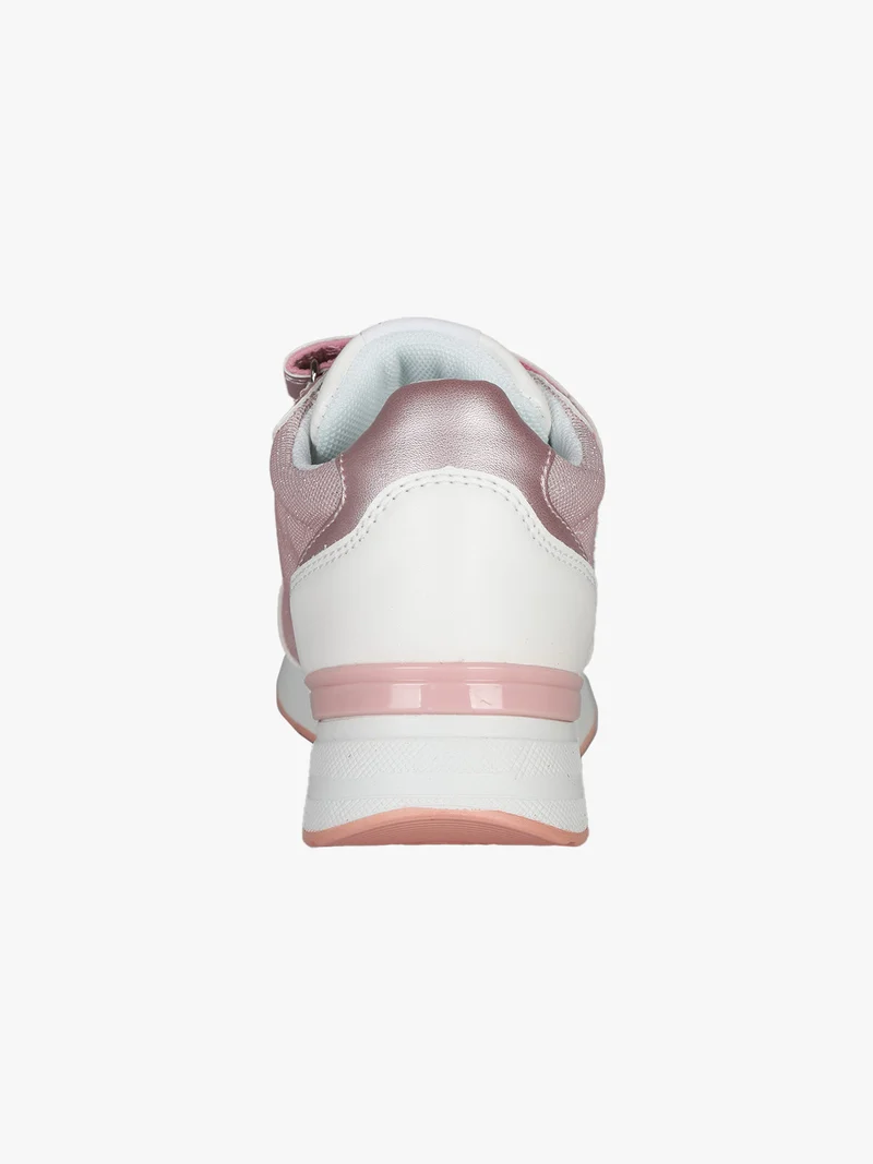 Sneakers da bambina con zeppa e strass - rosa