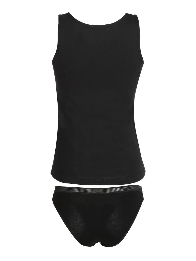 Completo intimo canotta + slip - nero