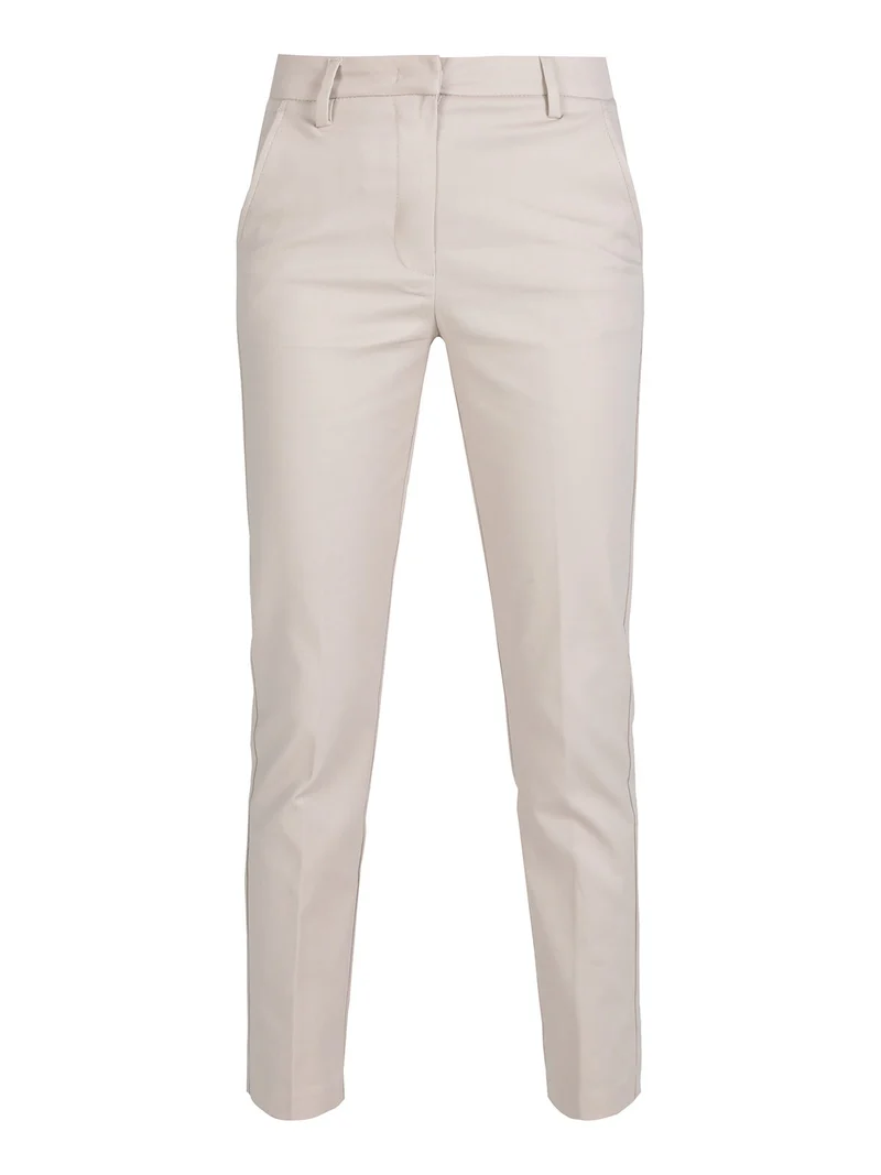 Pantaloni donna slim a sigaretta - beige
