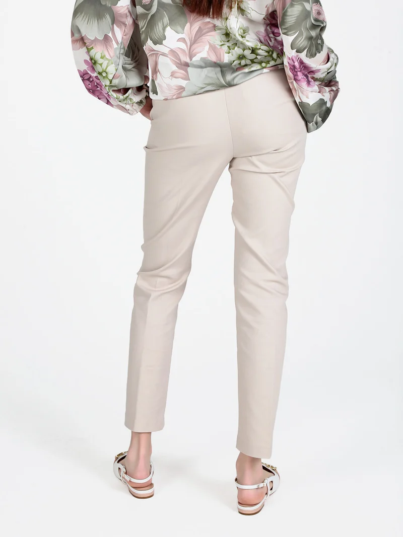 Pantaloni donna slim a sigaretta - beige