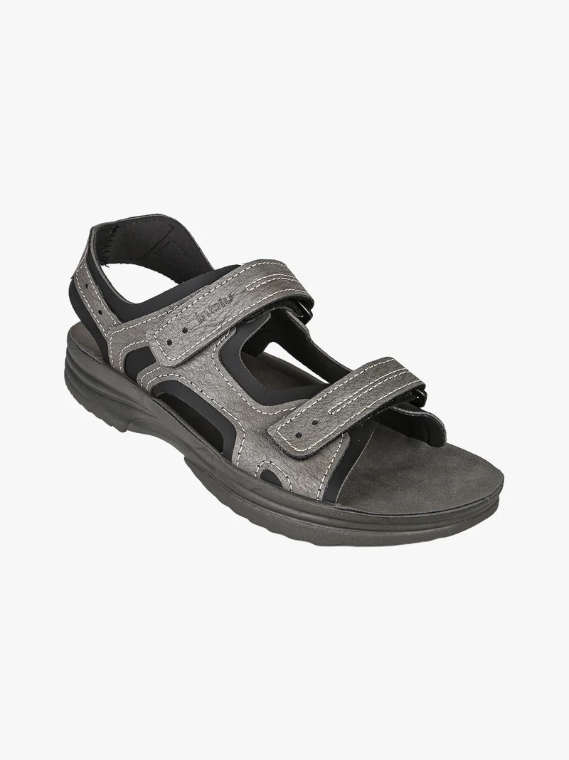 Sandali uomo con cinturini a strappo - grigio