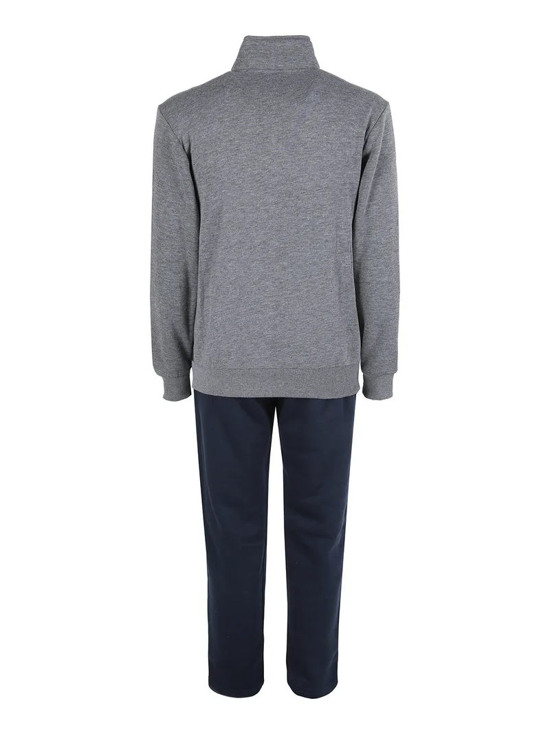 Completo tuta invernale da uomo con felpa e pantaloni - grigio scuro