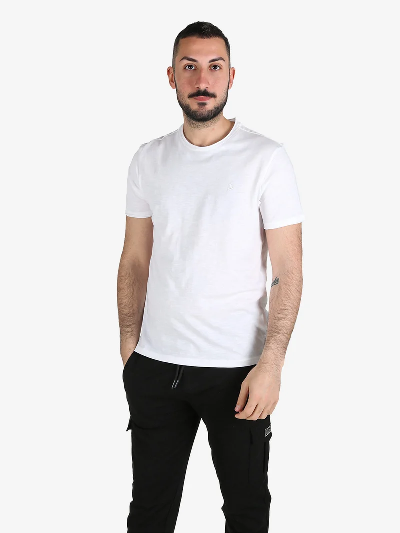 T-shirt da uomo in cotone - bianco