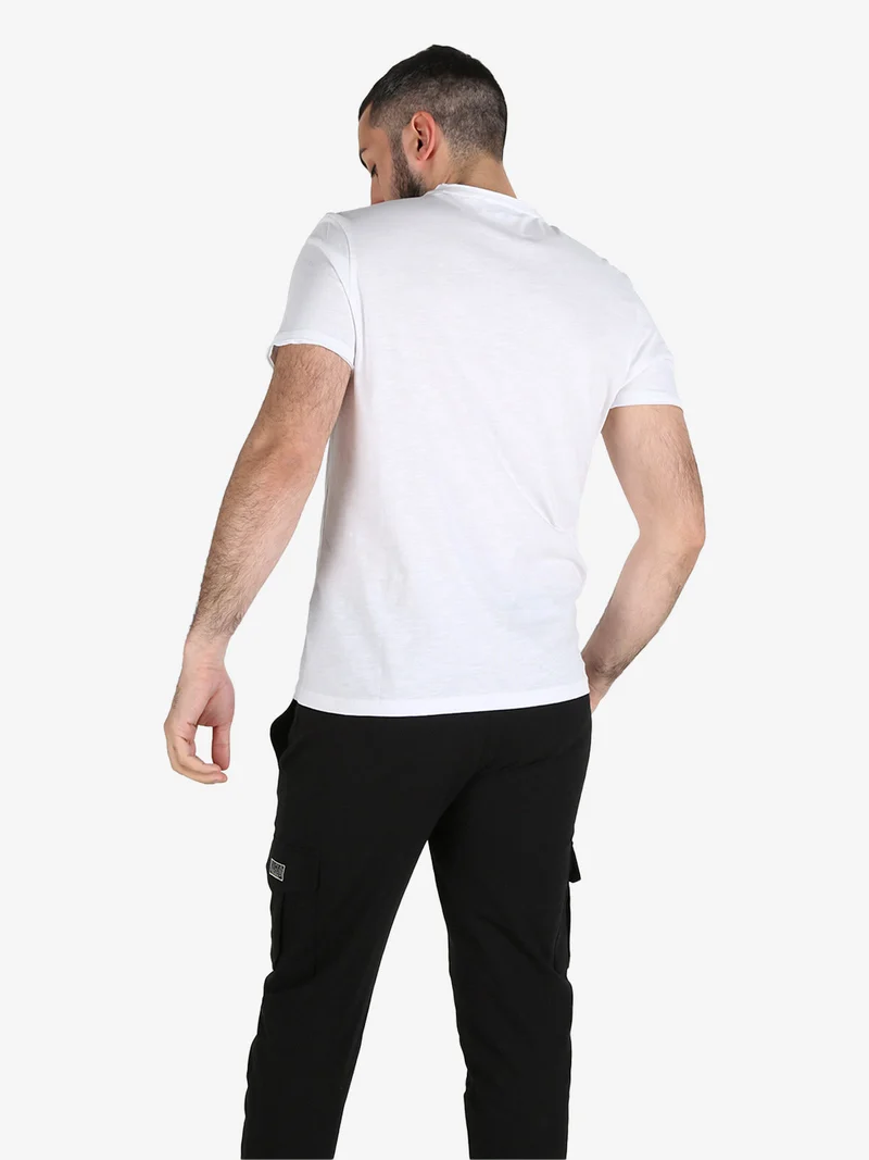 T-shirt da uomo in cotone - bianco