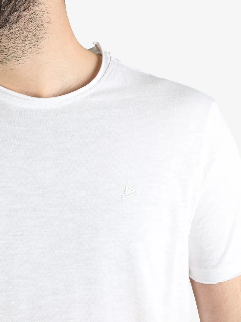 T-shirt da uomo in cotone - bianco