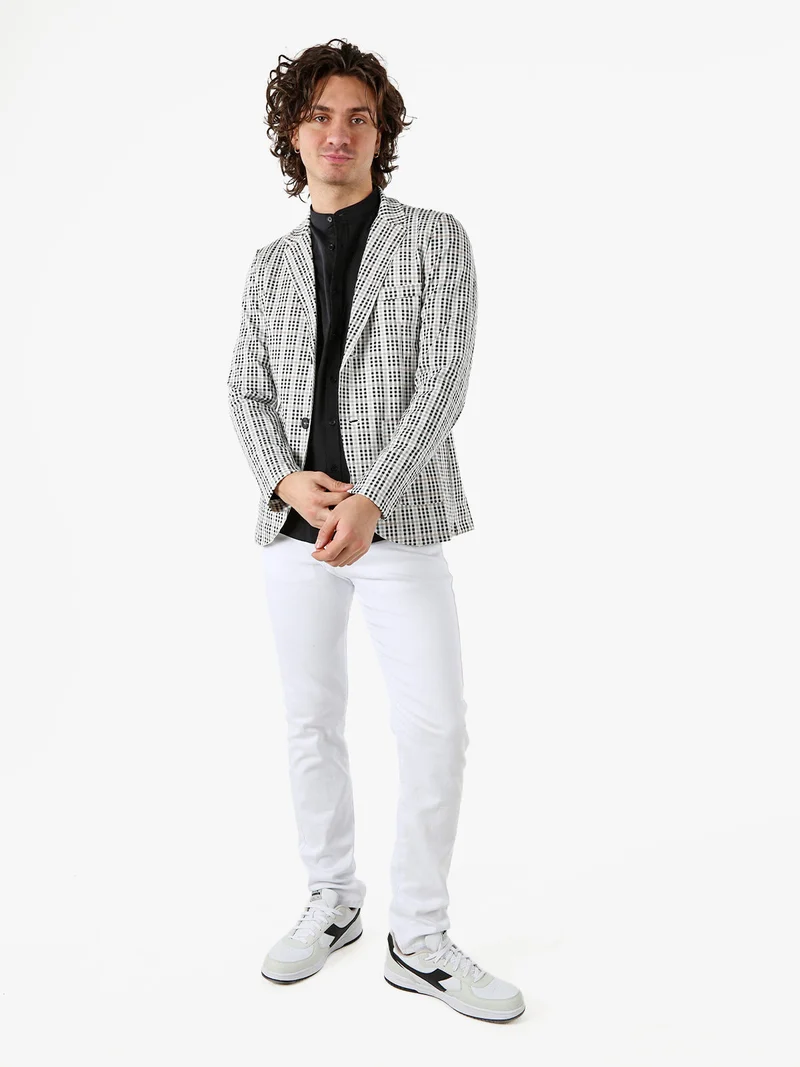 Blazer da uomo a quadretti - multicolore
