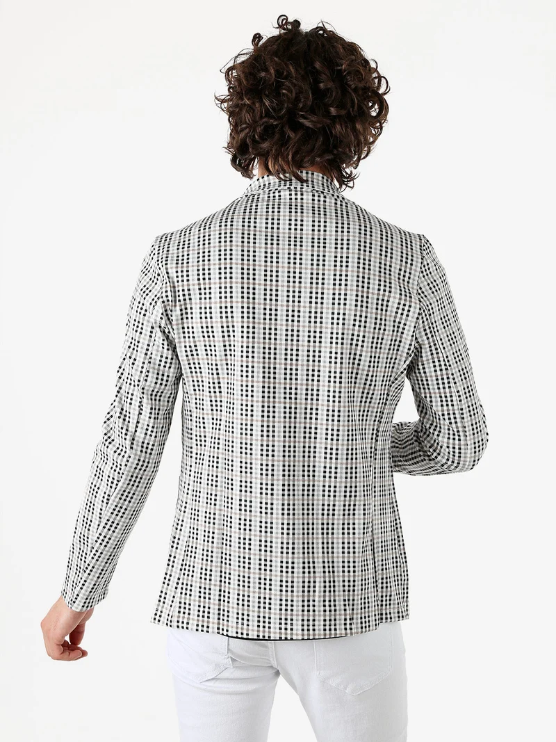 Blazer da uomo a quadretti - multicolore