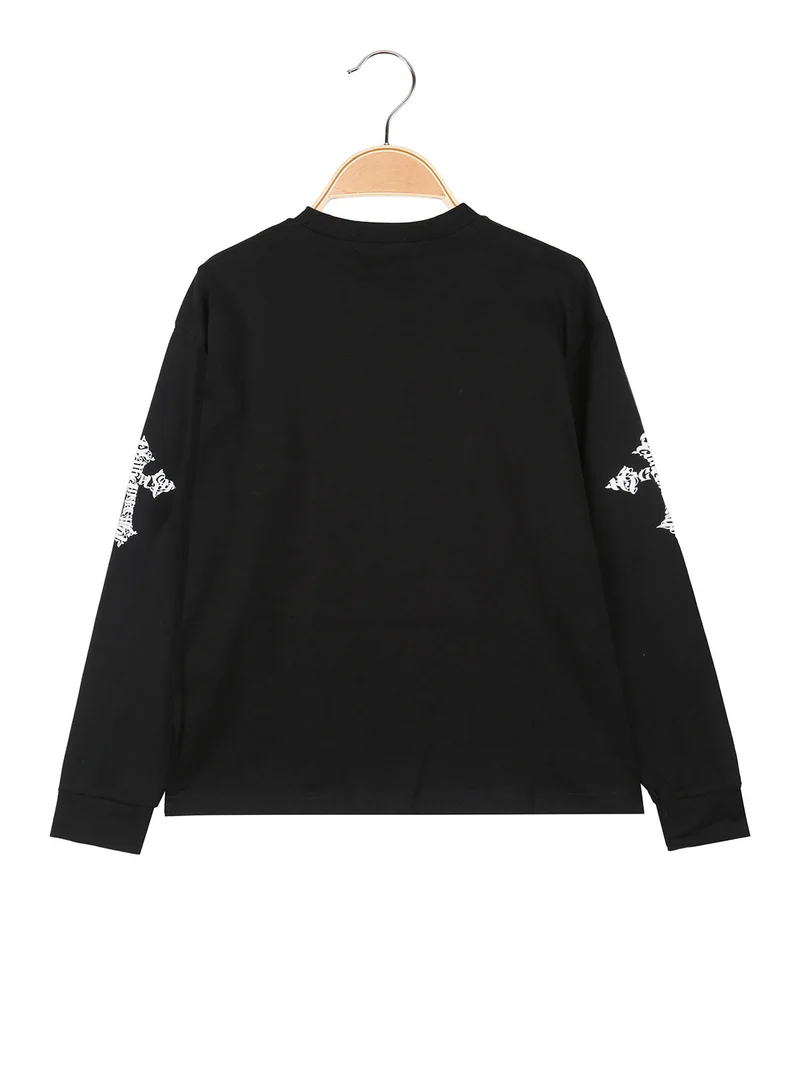 Felpa girocollo da bambino in cotone con stampe - nero