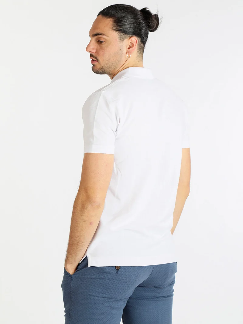 Polo in cotone manica corta uomo - bianco