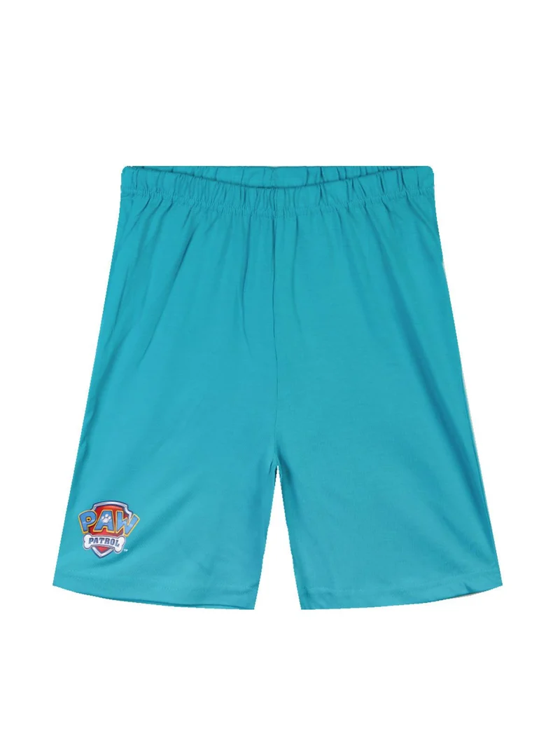 Completo corto da bambino con stampa - azzurro