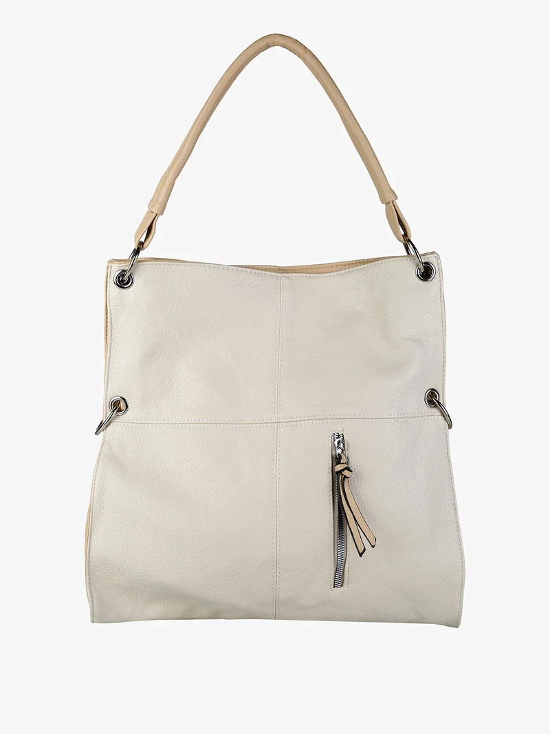 Borsa hobo da donna in ecopelle - beige