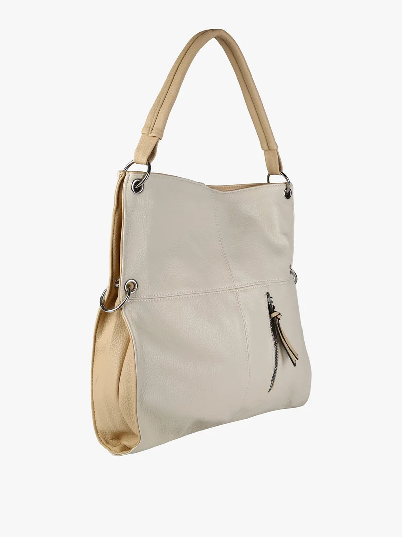 Borsa hobo da donna in ecopelle - beige