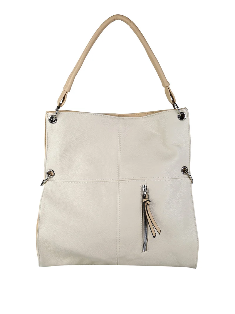 Borsa hobo da donna in ecopelle - beige