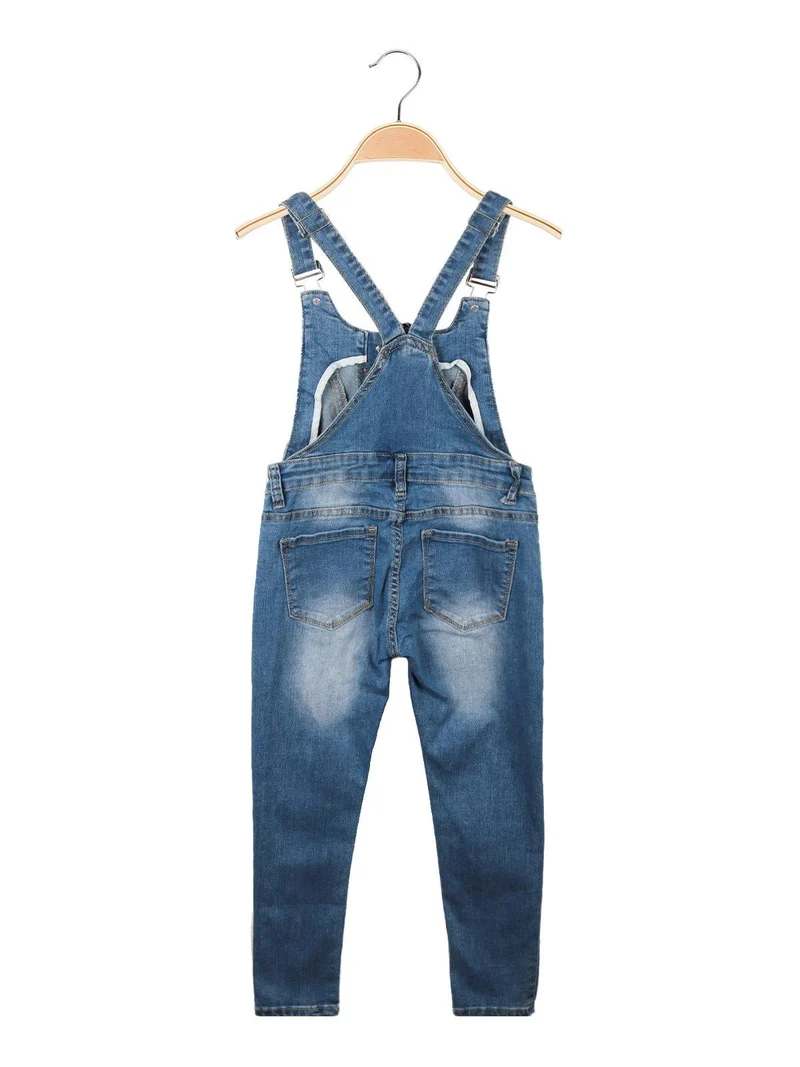 Salopette da bambina in jeans