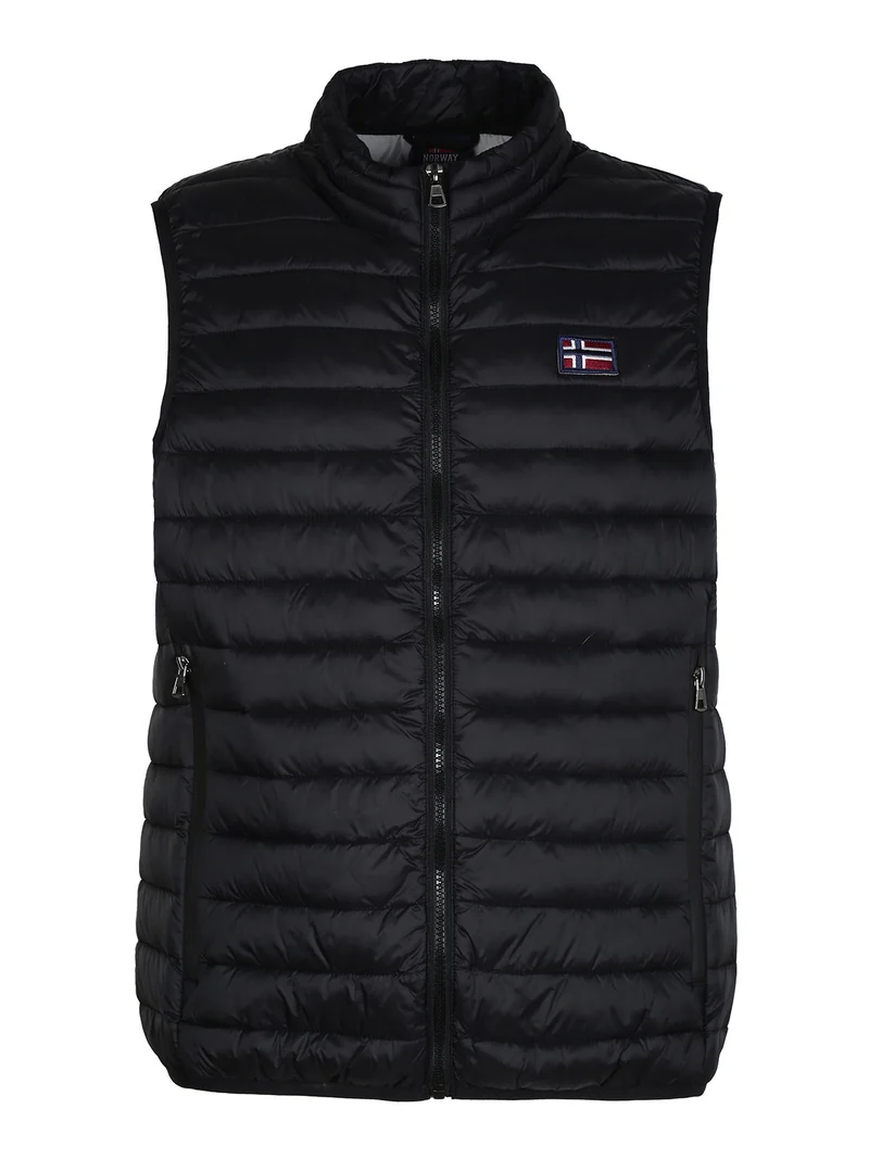 Giacca smanicata leggera da uomo - nero