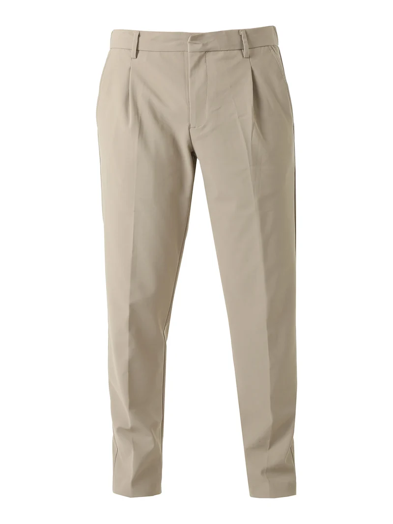 Pantaloni casual da uomo a gamba dritta - khaki