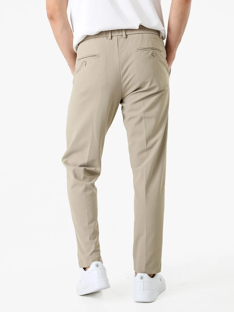 Pantaloni casual da uomo a gamba dritta - khaki
