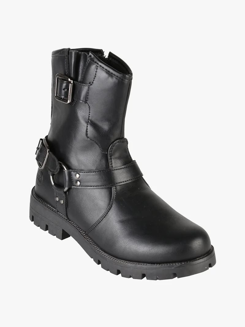 Stivaletti da ragazza con zip - nero